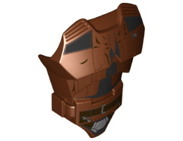 Large Figure Torso with SW Han Solo Pattern: {червеникаво-кафяв}