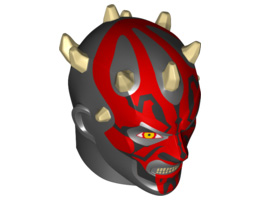 Large Figure Head Modified SW Darth Maul Zabrak Pattern: {черен}