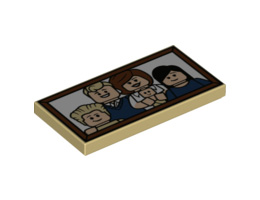 Плоска плочка 2X4, No.: {тухлено жълт}