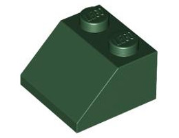 Покривна плочка 2X2/45° : {земно зелен}