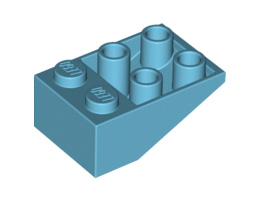 Покривна плочка 2X3/25° инверсна: {умерено небесносин}
