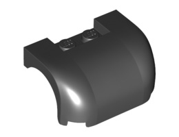 Vehicle, Mudguard 3 x 4 x 1 2/3 Curved Fenders: {черен}