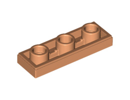 Плоска плочка 1X3 инверсна с отвор 3.2: {нуга}