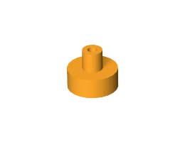 Плочка 1X1, с 3.2 вал и 1.5 отвор: {огнено жълто-оранжев}