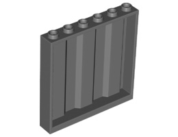 Стенен елемент 1X6X5 контейнер: {тъмно каменно сив}