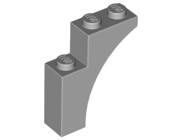 Тухличка с дъга 1X3X3: {умерено каменно сив}