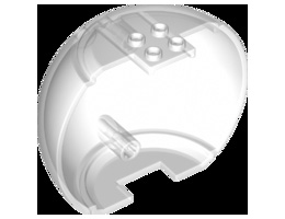Cylinder Hemisphere 9 x 4 x 7 with 4 Studs on Top : {прозрачен}