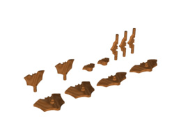Minifigure, Weapon Batarang, Very Small: {медно метален}