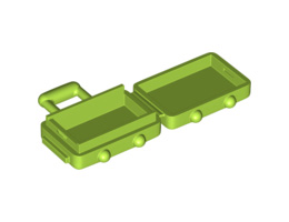 Minifigure, Utensil Suitcase with Long Handle: {ярко жълто-зелен}