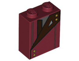 Тухличка 1X2x2 No.: {нов тъмно червен}