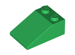 Покривна плочка 2X3/25° : {тъмно зелен}