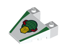 Wedge 4 x 4 Taper with Stud Notches with Cargo Pattern: {бял}