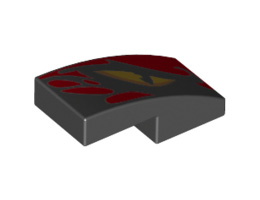 Плочка с дъга 1X2X2/3 No.: {черен}