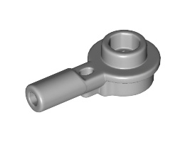 Кръгла плочка 1X1 с хоризонтален вал 3.2 mm: {умерено каменно сив}