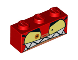 Тухличка 1X3, NO. 29: {ярко червен}