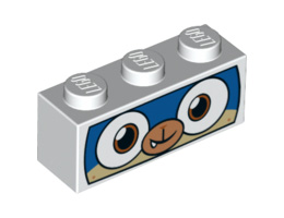 Тухличка 1X3, NO. 41: {бял}