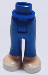Mini Doll Friends Hips and Trousers with Back Pockets with Light Nougat Feet with White Shoes Pattern : {ярко син}