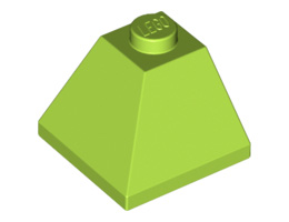 Ъглова тухличка 2X2/45° отвън: {ярко жълто-зелен}