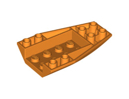 Тухличка 4 x 6 с извивка, инверсна: {ярко оранжев}
