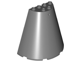 Полуконус 8X6X4: {тъмно каменно сив}