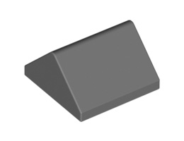 Плочка ръб на покрив 2X2/45° : {тъмно каменно сив}