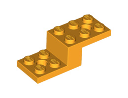 Камък 1X2X1 1/3 W. 2 плочки 2X2: {огнено жълто-оранжев}