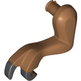 Dinosaur Leg Small (Front) Tyrannosaurus rex with Black Claws Pattern - Left: {умерен нуга}