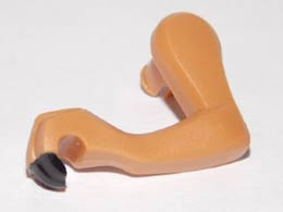 Dinosaur Leg Small (Front) Raptor Left with Black Claws Pattern : {умерен нуга}