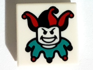 Tile 1 x 1 with Joker Pattern: {бял}