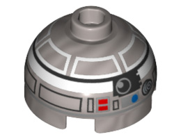 Крайна тухличка 2X2 No. 1017: {сребърно метален}