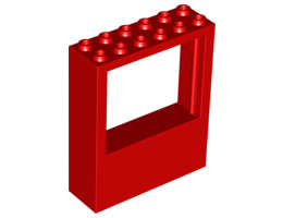 Рамка на прозорец 2X6X6: {ярко червен}