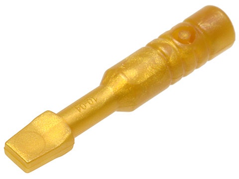 Minifigure, Utensil Tool Screwdriver - Wide Head - 3-Rib Handle : {топло златист}