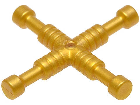Minifigure, Utensil Tool 4-Way Lug Wrench : {топло златист}