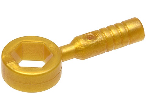 Minifigure, Utensil Tool Box Wrench - 3-Rib Handle : {топло златист}