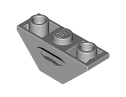 Slope, Inverted 45 3 x 1 Double with Black and Dark Bluish Gray Lines Pattern (Voltron Mouth): {умерено каменно сив}