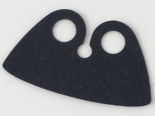 Minifigure, Cape Cloth, High Rounded Collar: {черен}