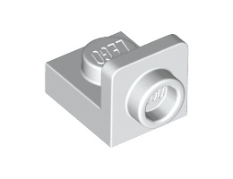 Плочка 1X1 с 1.5 плочка 1X1 нагоре: {бял}