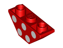 Slope, Inverted 45 3 x 1 Double with White Polka Dots Pattern: {ярко червен}