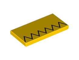 Плоска плочка 2X4, No.: {ярко жълт}