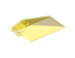 Windscreen 8 x 4 x 2 with 2 Studs and Bar Handle : {прозрачно жълт}