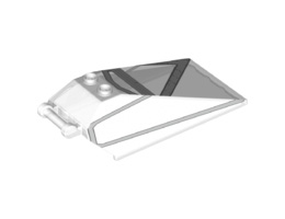 Windscreen 8 x 4 x 2 with 2 Studs and Bar Handle with Silver Cockpit Window Frames with Rivets Pattern : {прозрачен}