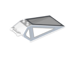 Windscreen 8 x 4 x 2 with 2 Studs and Bar Handle with Sand Blue Cockpit Window Frames with Lines Pattern: {прозрачен}
