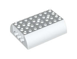 Slope, Curved 6 x 8 x 2 Double : {бял}