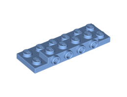 Плочка 2X6X2/3 с 4 хоризонтални пъпки: {умерено син}