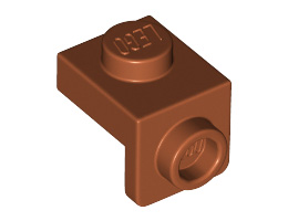 Плочка 1X1 с 1.5 плочка 1X1 надолу: {тъмно оранжев}