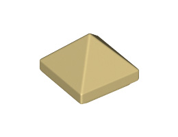 Плочка пирамида 1X1X2/3 : {тухлено жълт}