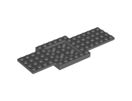 Плочка 6X16X2/3 с дъно 4X4X1/3 : {тъмно каменно сив}