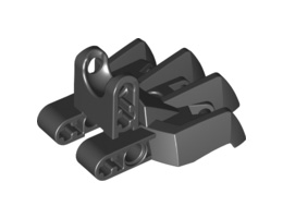 Hero Factory Foot with Four Short Claws and Ball Socket : {черен}
