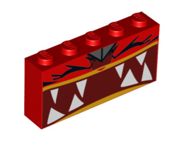 Тухличка 1X5X2, NO. 2: {ярко червен}