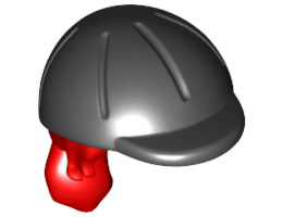 Перука на мини кукла, шлем No. 6: {ярко червен}